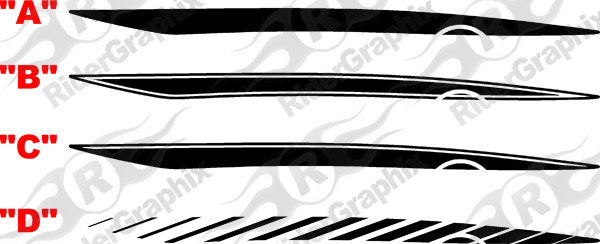 2016 - up Camaro Rear Quarter Panel Stinger Style Stripes