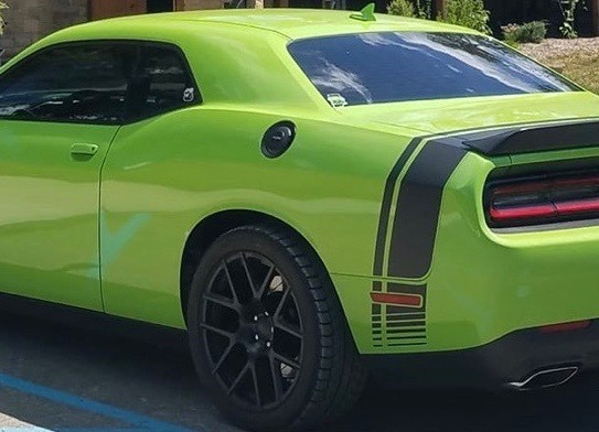 2015 - Up Dodge Challenger Scat Pack Factory Style Tail Stripe Lower Extensions Only