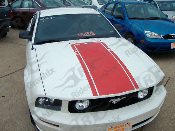 2005 - 2014 Mustang Mach 1 Style Hood Stripe