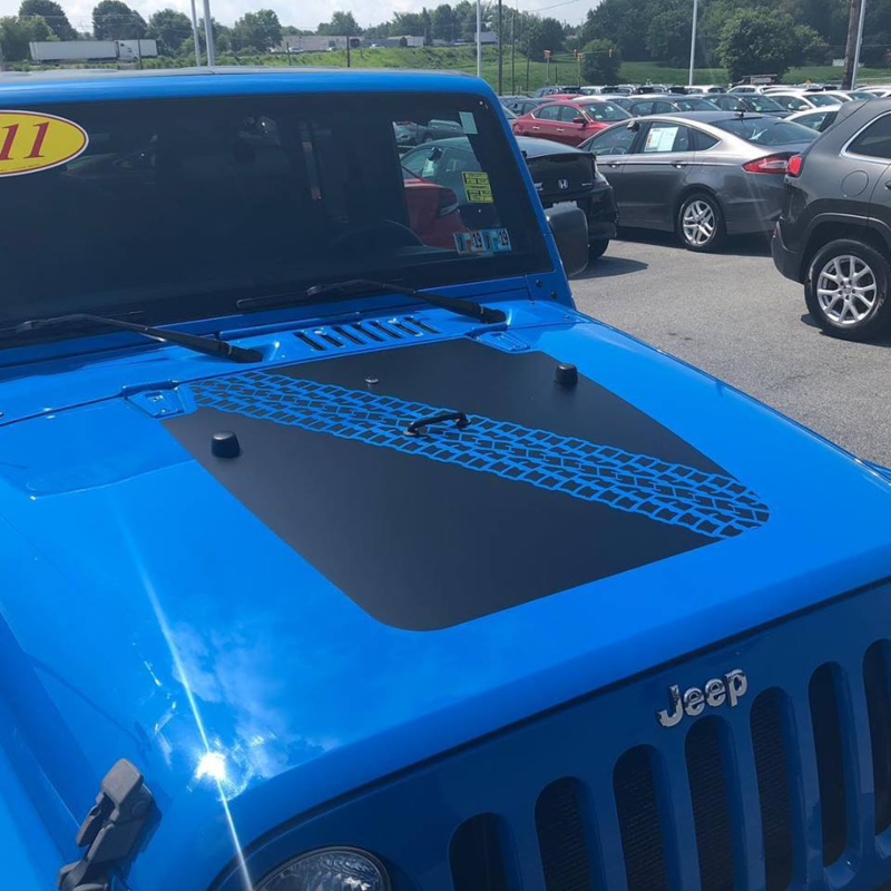 2007 - 2018 Jeep Wrangler JK Hood Blackout Graphics