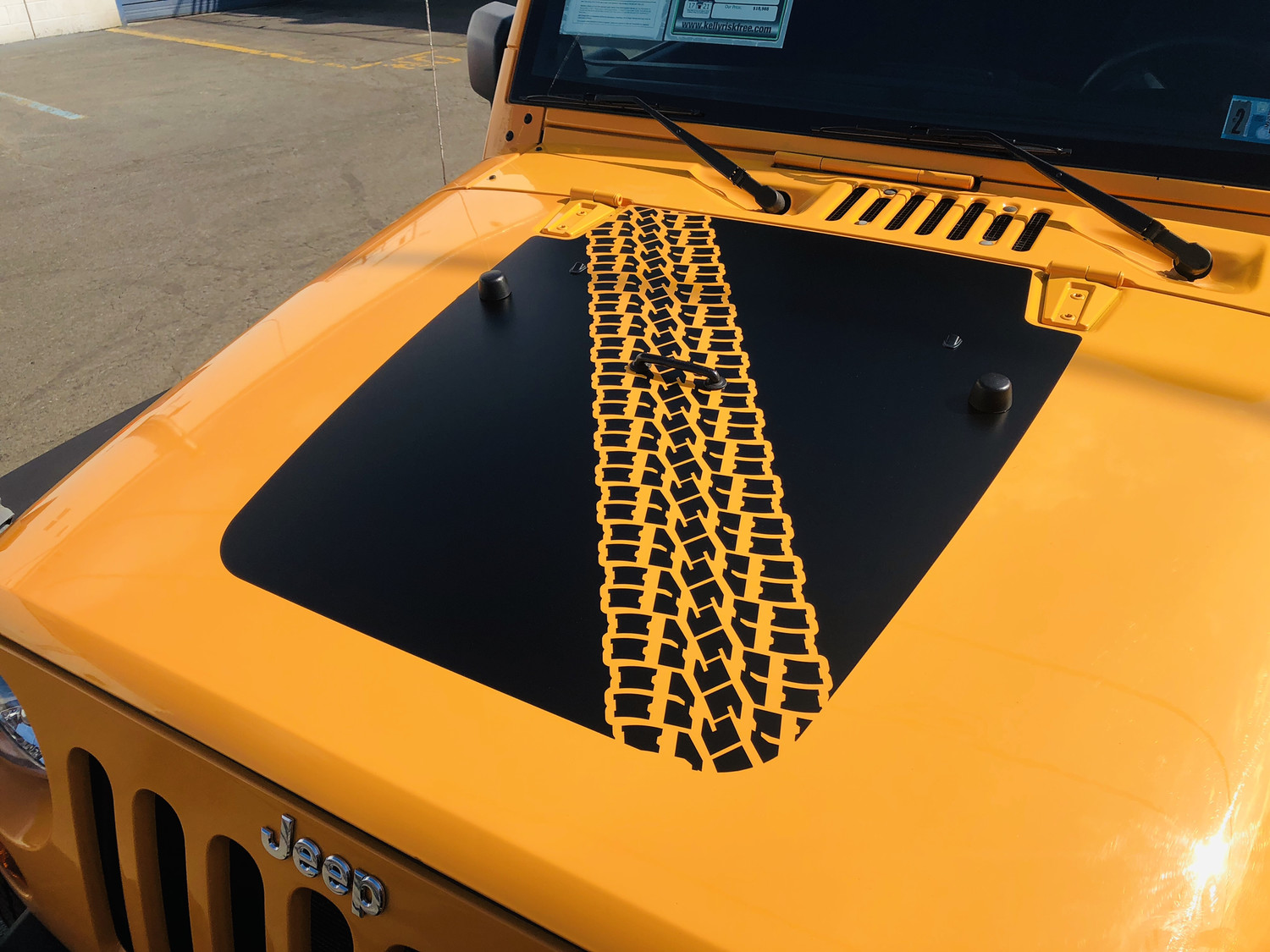 2007 - 2018 Jeep Wrangler JK Hood Blackout Graphics