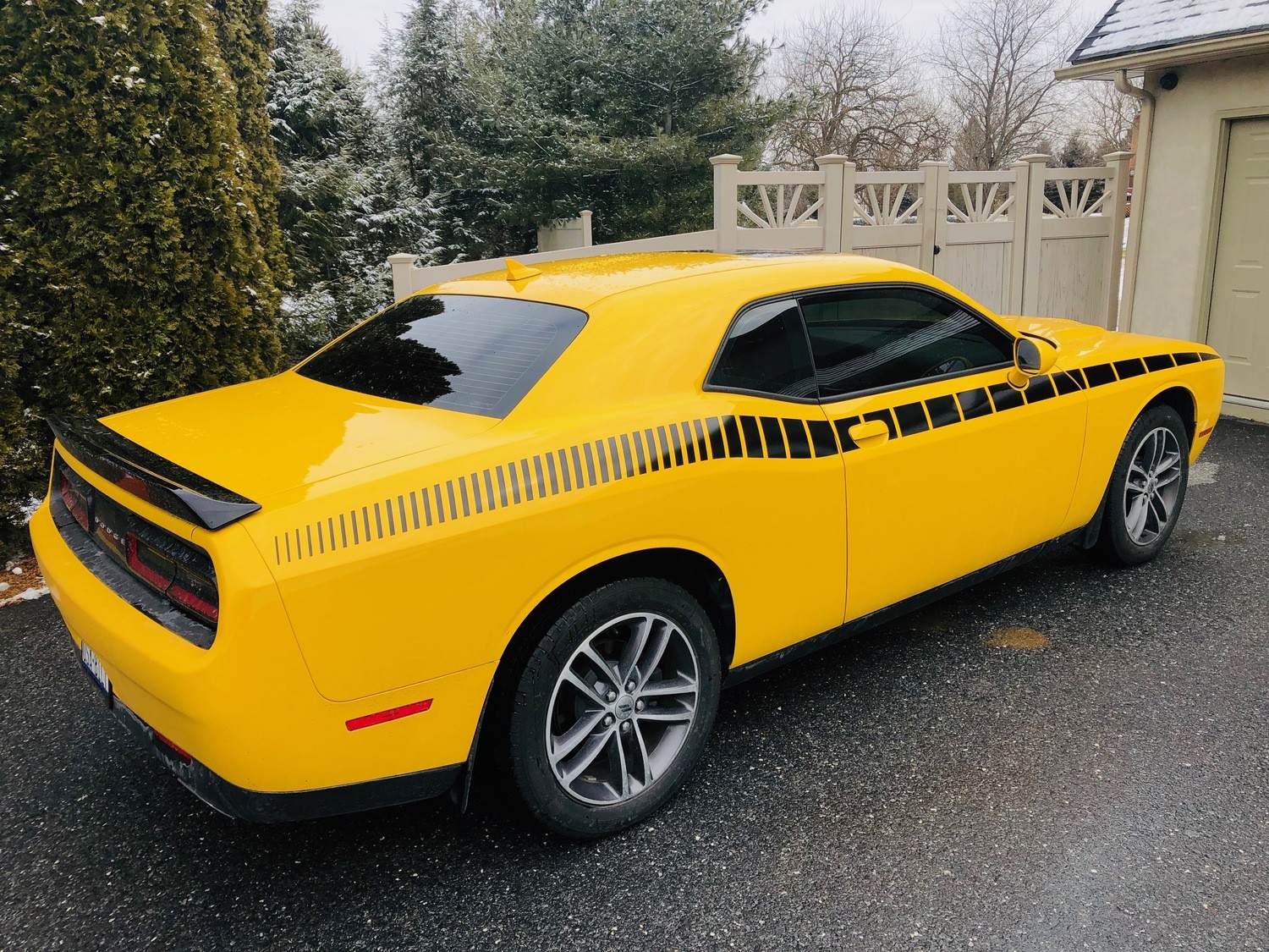 2008 - Up Dodge Challenger AAR Style Full Upper Strobe Stripes