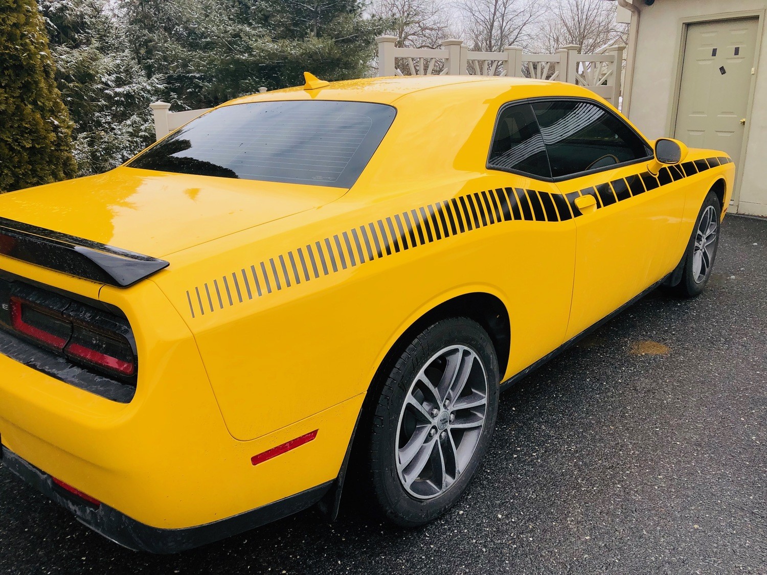 2008 - Up Dodge Challenger AAR Style Full Upper Strobe Stripes