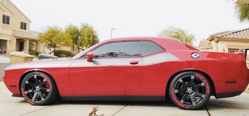 2008 - Up Dodge Challenger T/A Style Side Stripe Graphics Kit