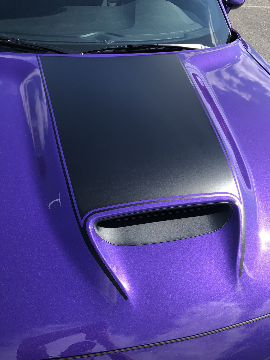 2015 - up Dodge Challenger SRT Hellcat Scat Pack RT GT Hood Blackout Graphics