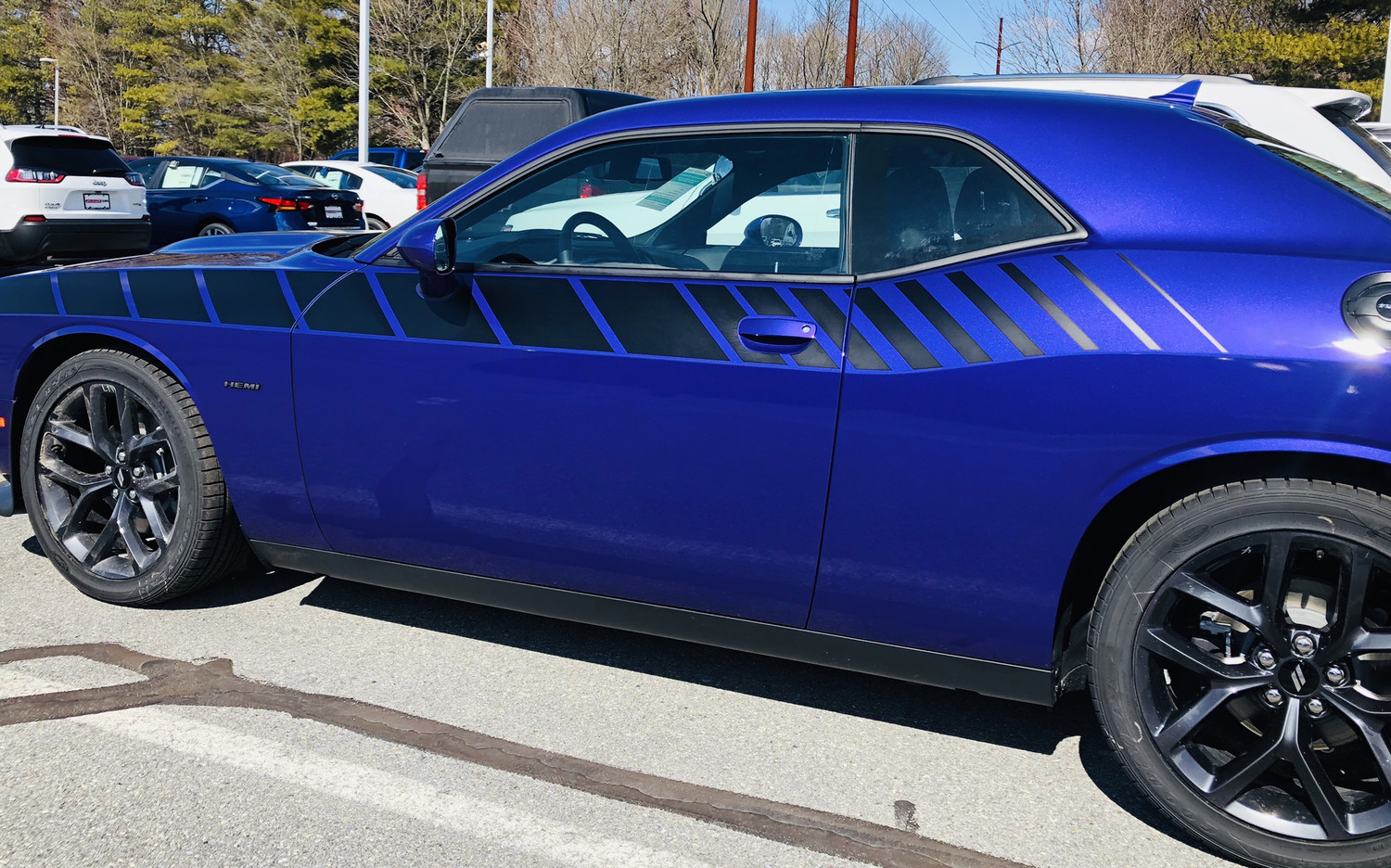 2008 - Up Dodge Challenger 3/4 Length Strobe Stripe Graphics Kit