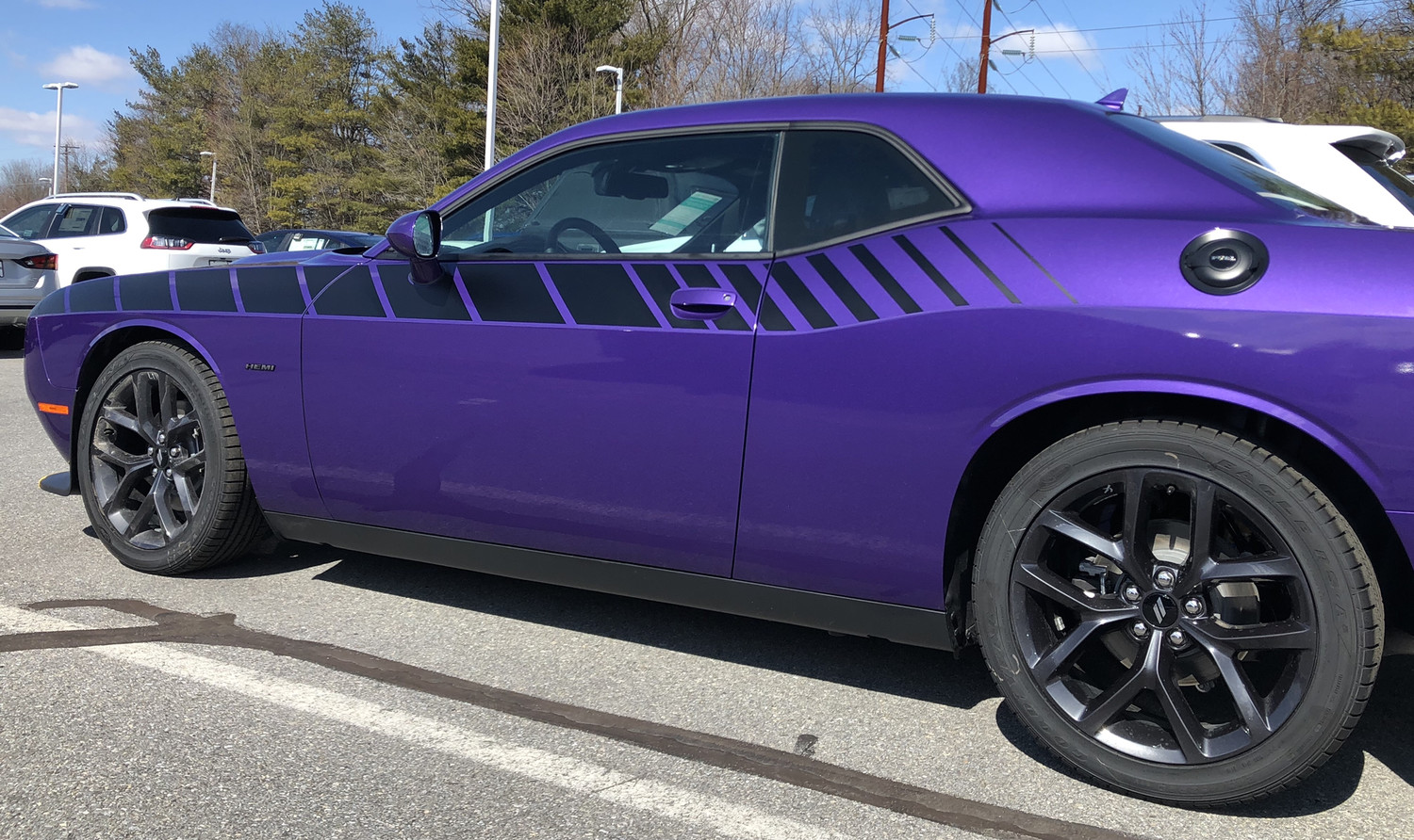 2008 - Up Dodge Challenger 3/4 Length Strobe Stripe Graphics Kit