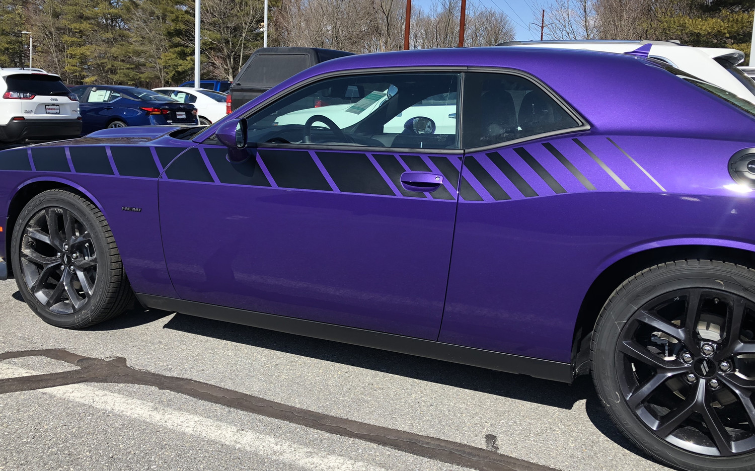 2008 - Up Dodge Challenger 3/4 Length Strobe Stripe Graphics Kit