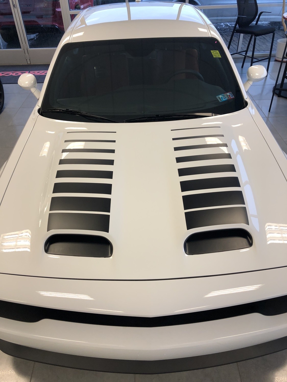 2019 - Up Dodge Challenger SRT Hellcat Dual Scoop Hood Top of Scoop Graphics