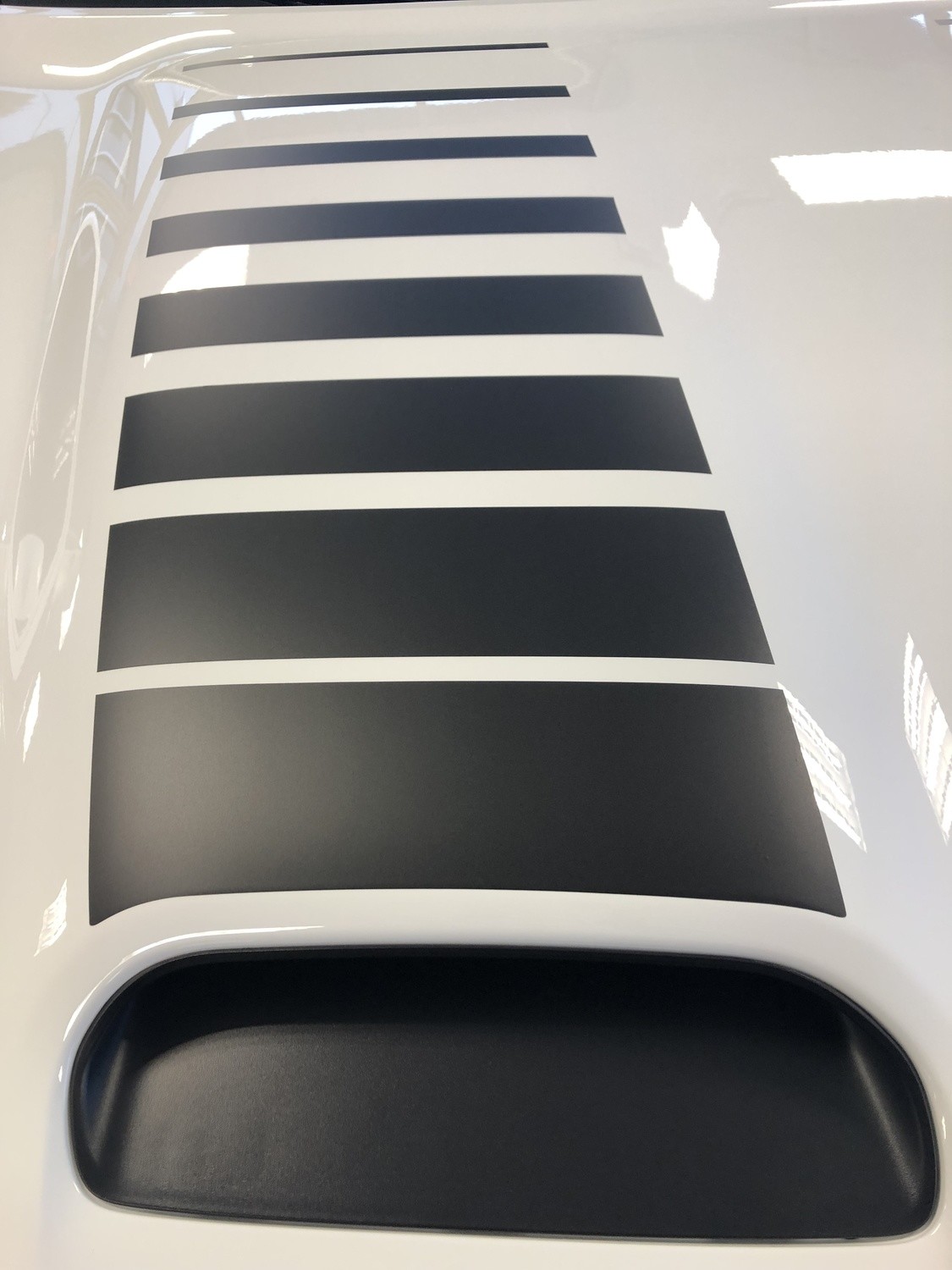 2019 - Up Dodge Challenger SRT Hellcat Dual Scoop Hood Top of Scoop Graphics