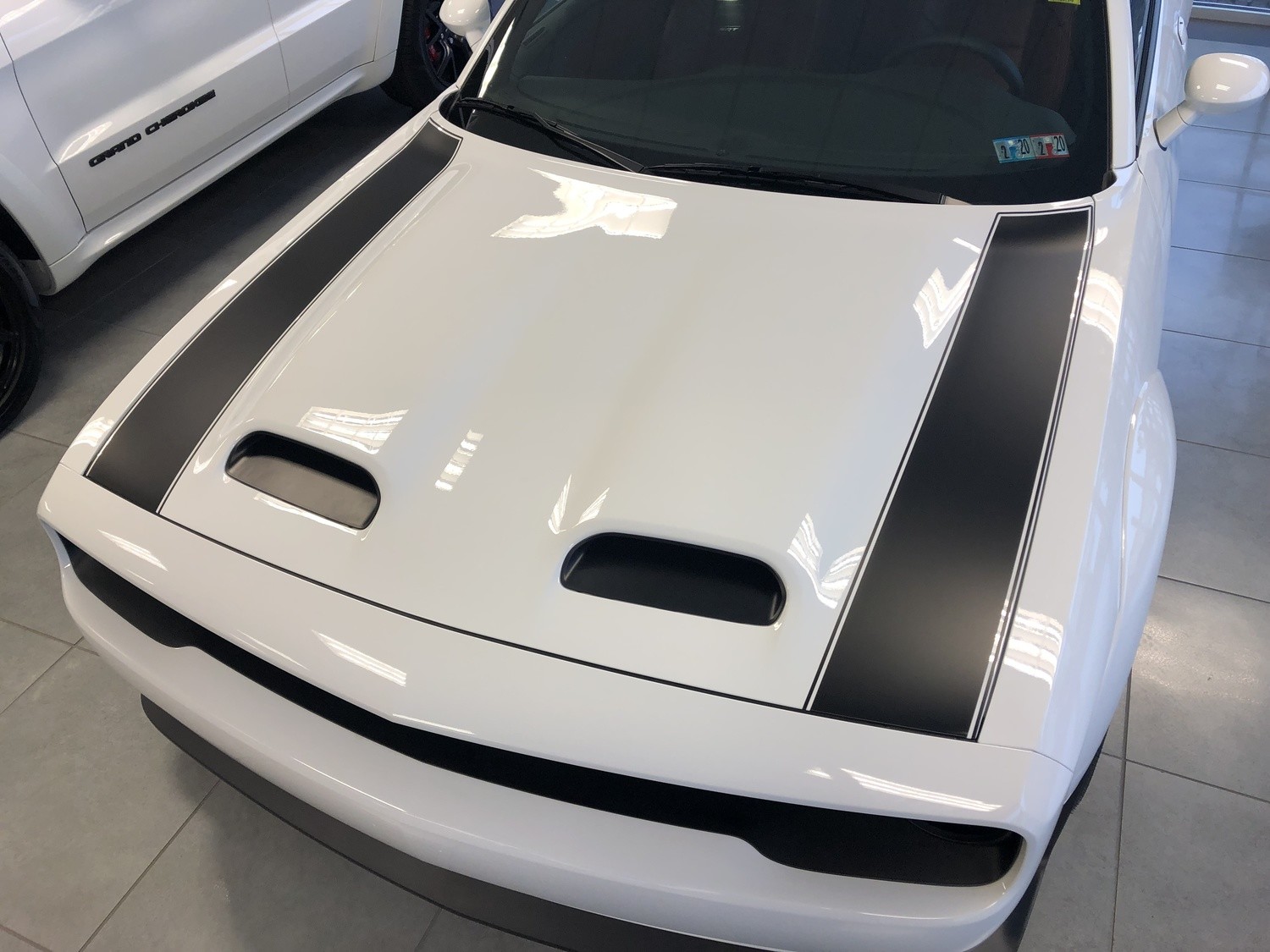2019 - Up Dodge Challenger SRT Hellcat Dual Scoop Hood Side Panel Graphics
