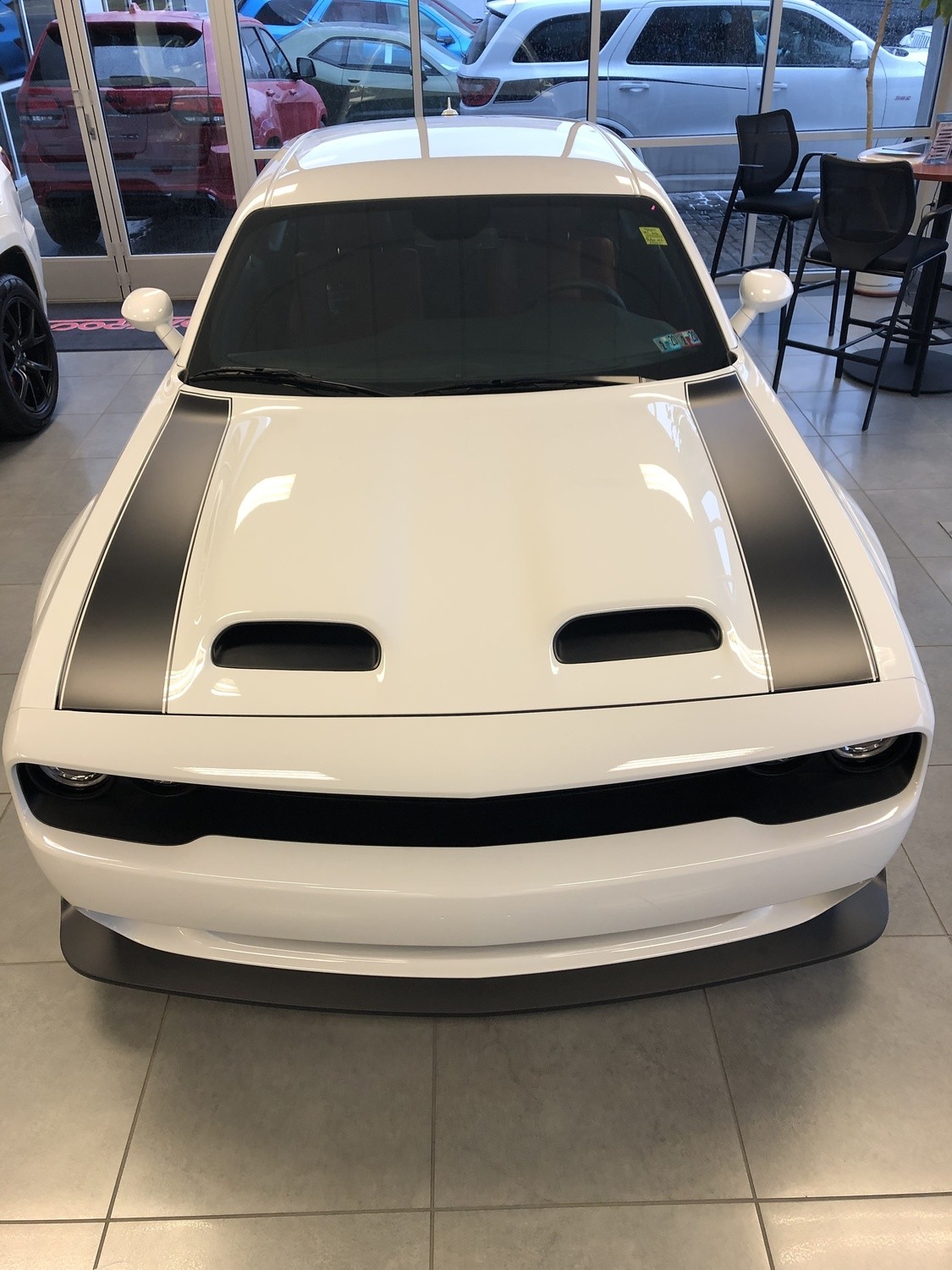 2019 - Up Dodge Challenger SRT Hellcat Dual Scoop Hood Side Panel Graphics