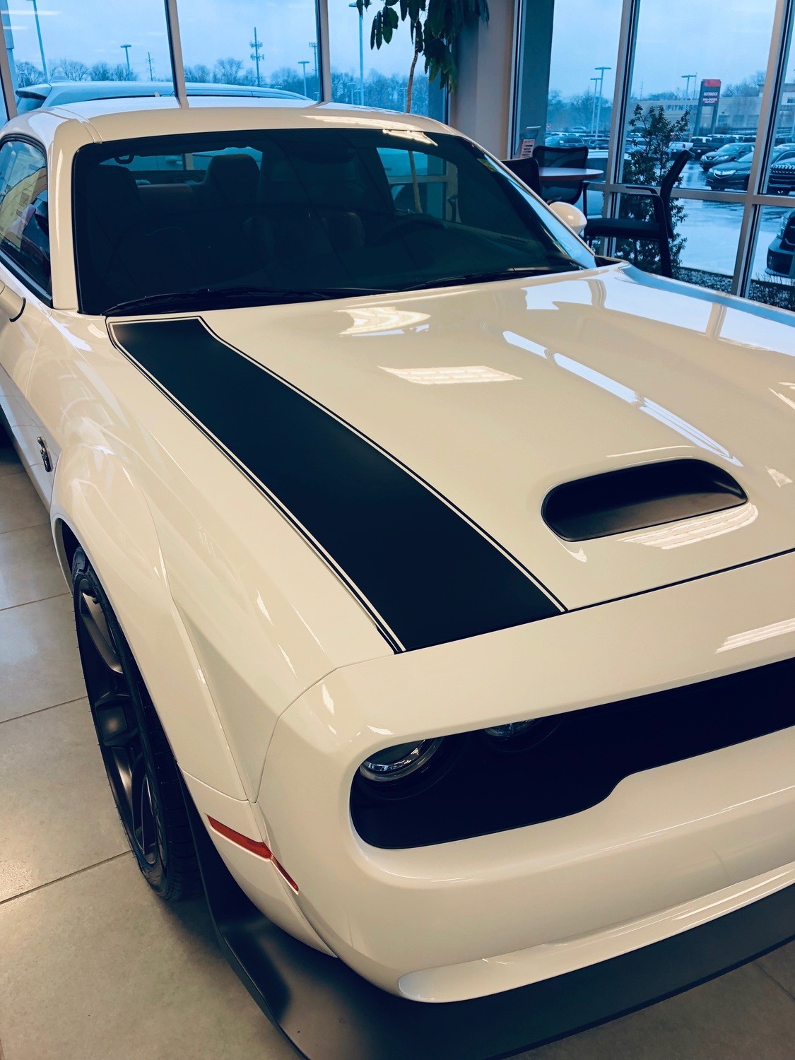 2019 - Up Dodge Challenger SRT Hellcat Dual Scoop Hood Side Panel Graphics