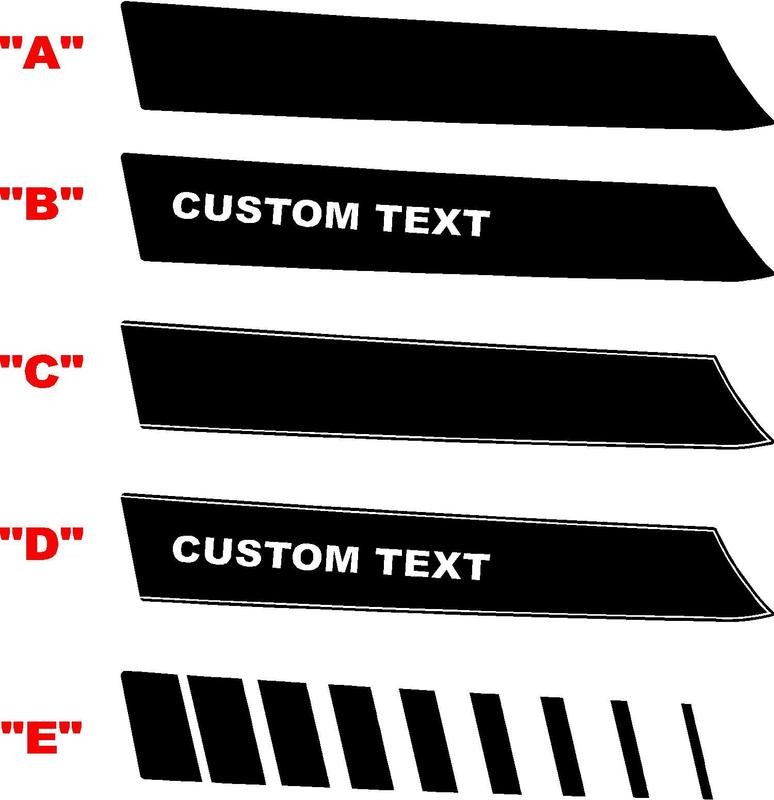 2019 - Up Dodge Challenger SRT Hellcat Dual Scoop Hood Side Panel Graphics