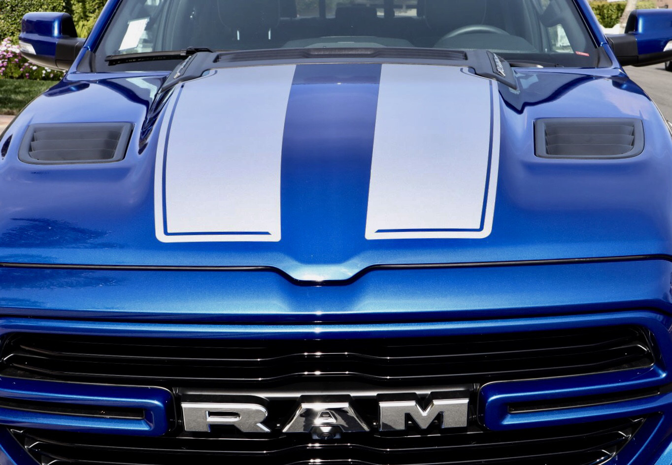 2019 - Up Ram 1500 Rebel / Sport Hood and Tailgate Rally Stripe Kit-EBspecial