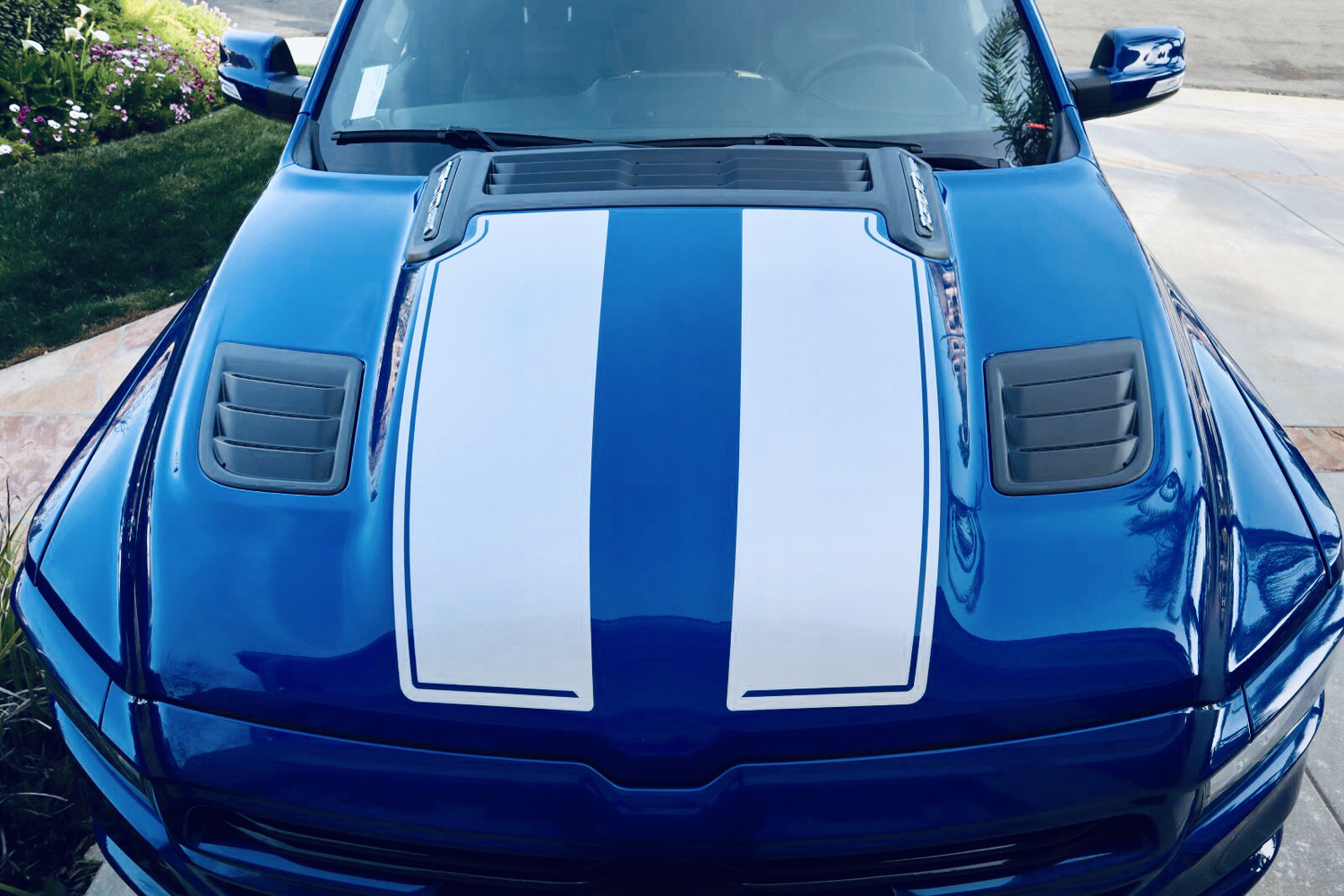 2019 - Up Ram 1500 Rebel / Sport Hood and Tailgate Rally Stripe Kit-EBspecial