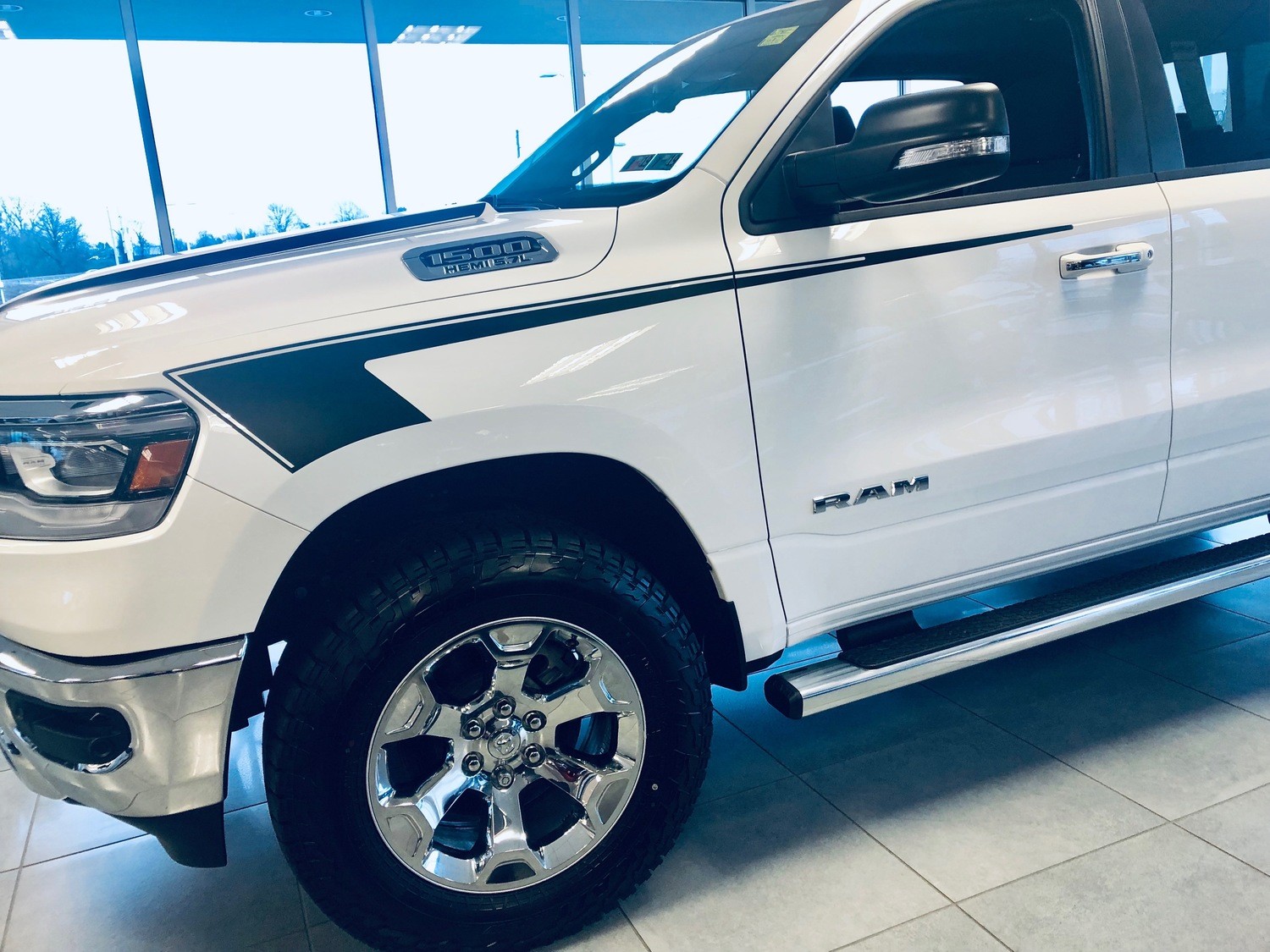 2019 - Up Dodge Ram Front Fender Hockey Stripes - Straight