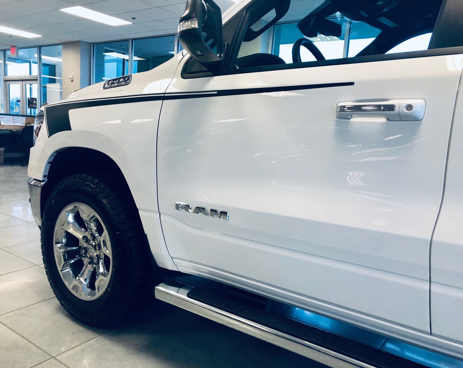 2019 - Up Dodge Ram Front Fender Hockey Stripes - Straight