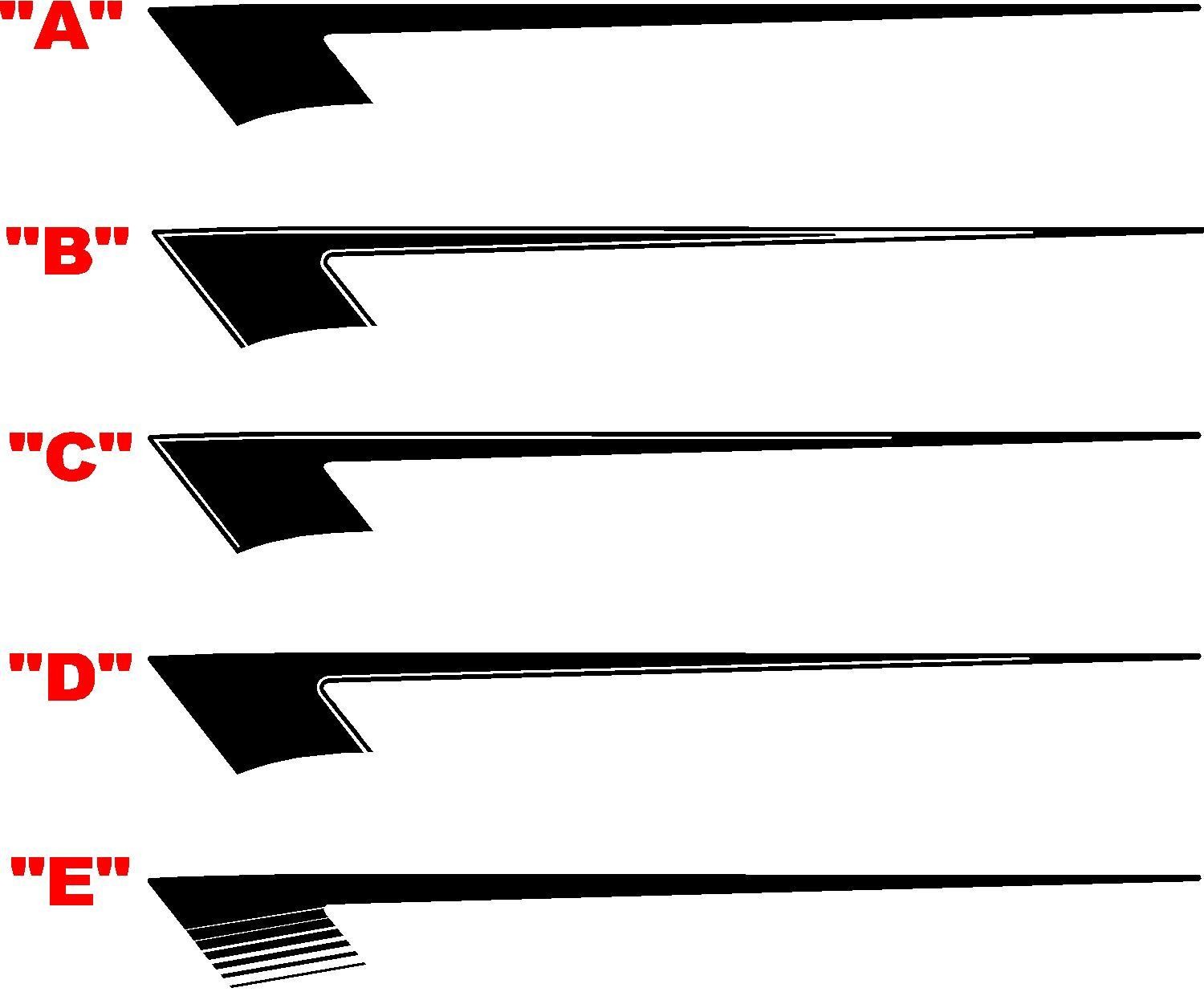 2019 - Up Dodge Ram Front Fender Hockey Stripes - Straight
