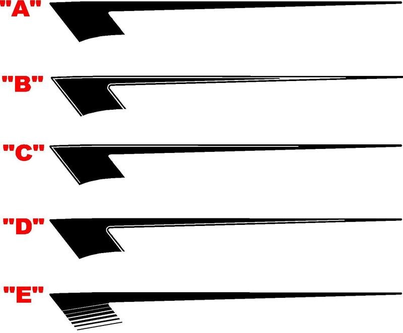 2019 - Up Dodge Ram Front Fender Hockey Stripes - Straight