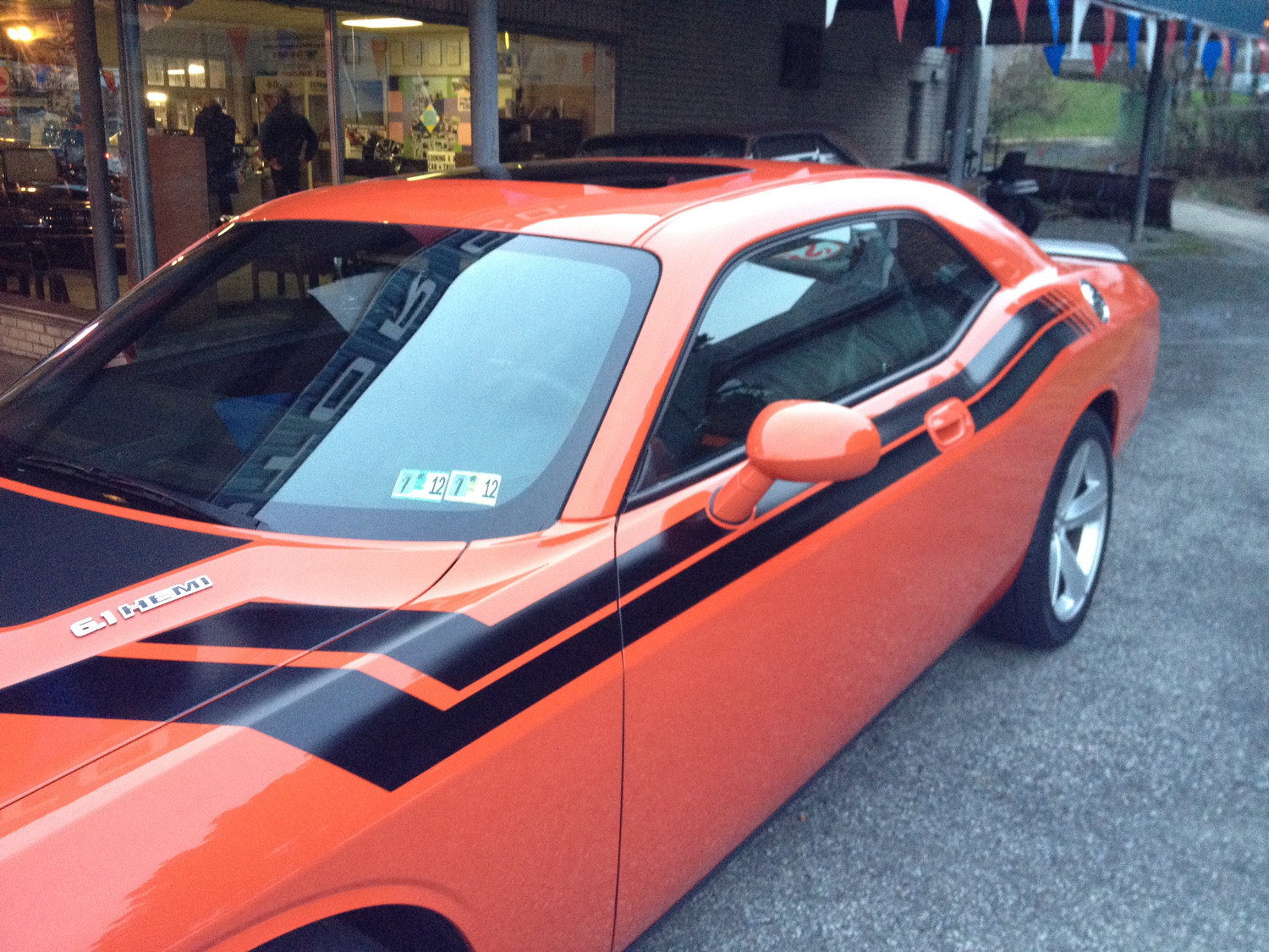 2008 - Up Dodge Challenger 71 RT Hood to Fender Style Side Stripes