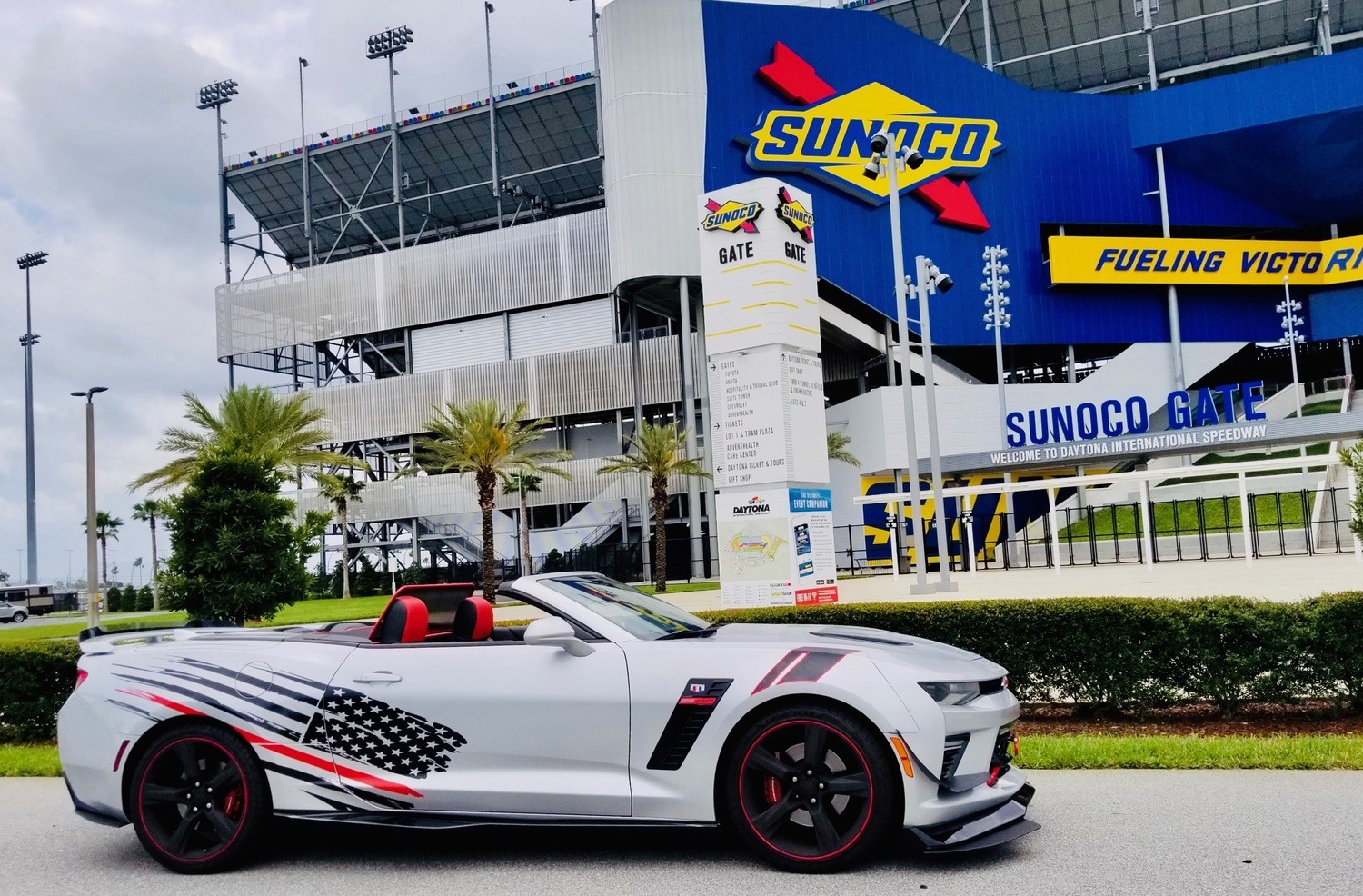 Camaro Large Tattered Flag Graphics
