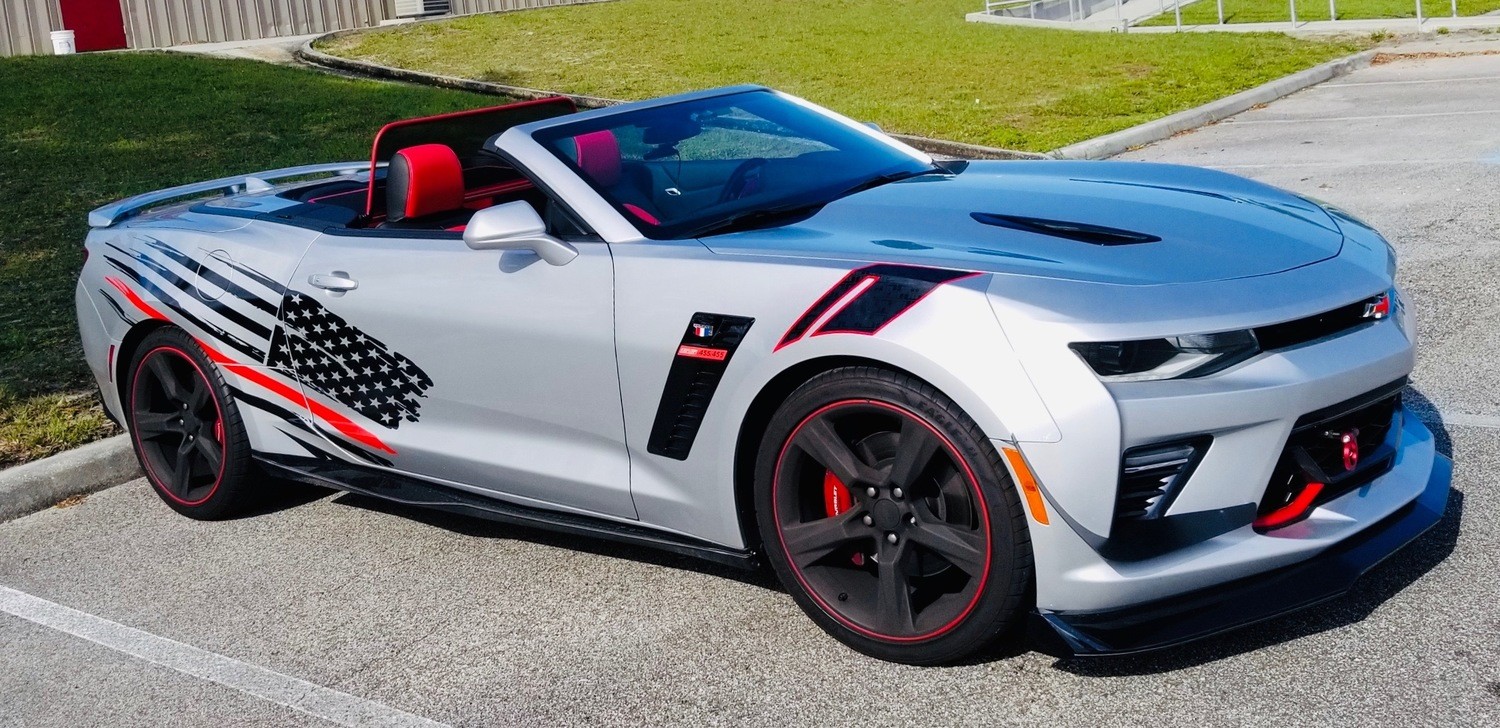Camaro Large Tattered Flag Graphics