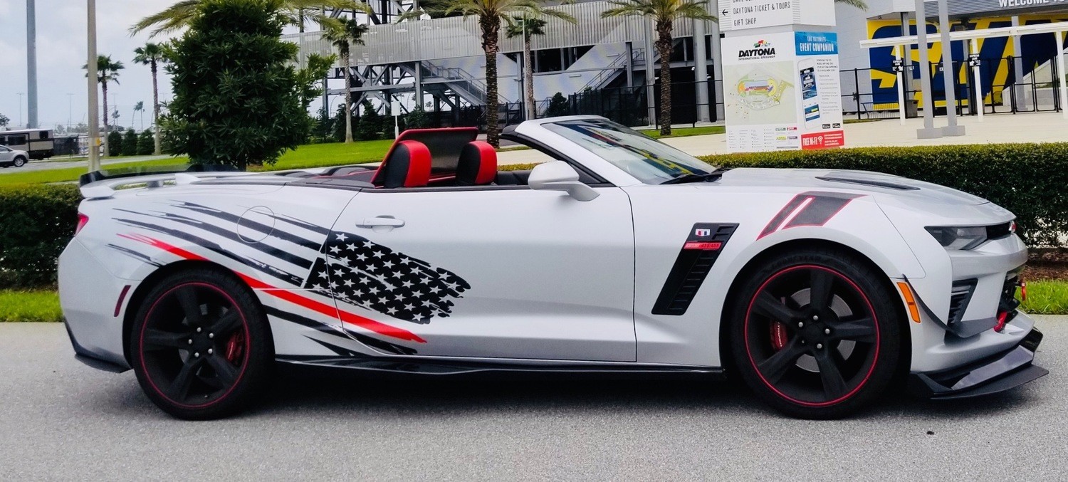 Camaro Large Tattered Flag Graphics