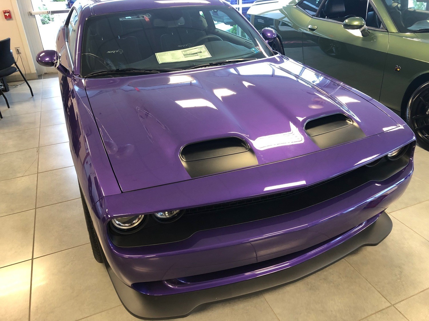 2019 - Up Dodge Challenger SRT Hellcat Dual Scoop Hood Scoop Insert Blackouts