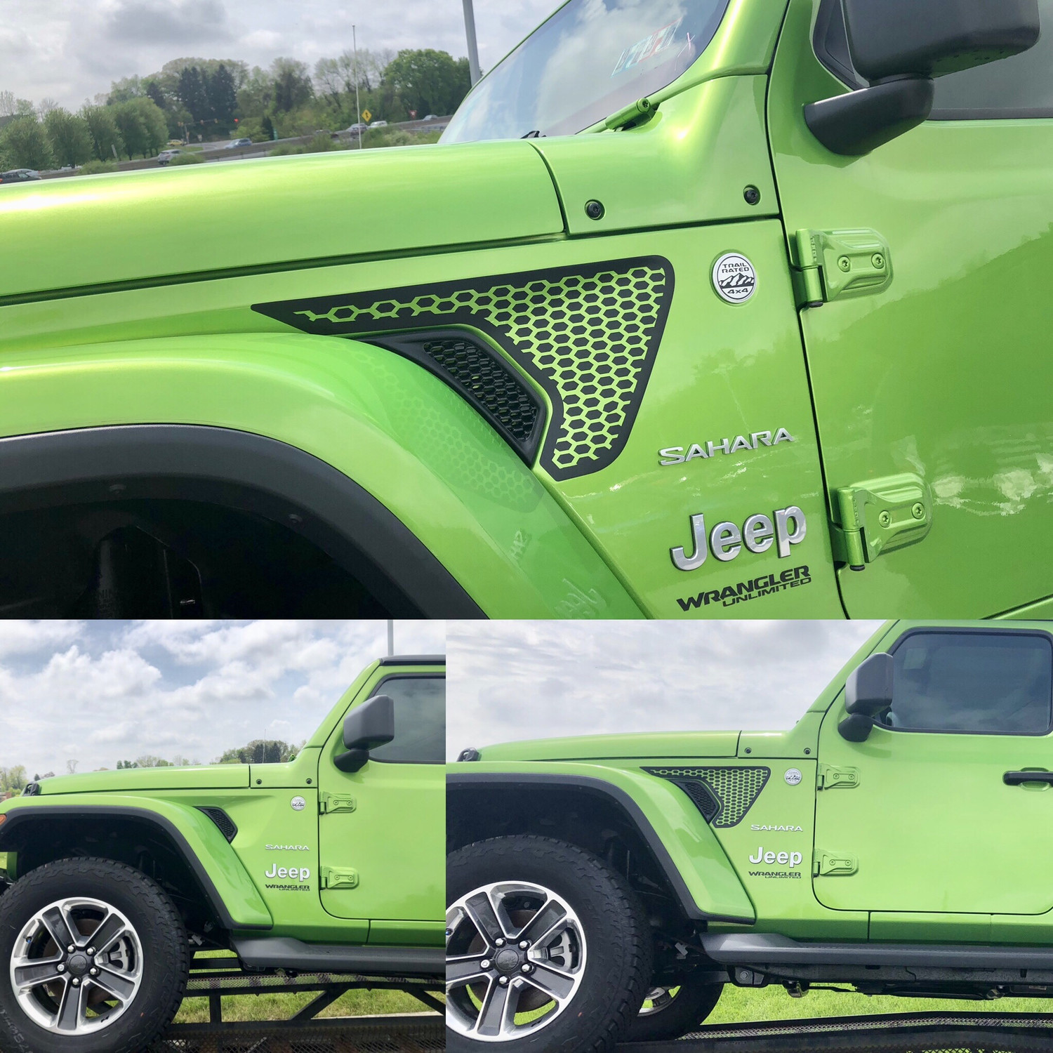 2018 - up Jeep Gladiator JT Wrangler JL JLU Gravity Style Fender Vent Blackout Vinyl Graphics