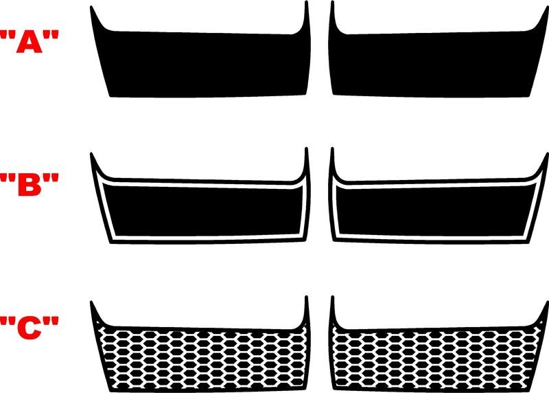 2019 - Up Dodge Challenger SRT Hellcat Dual Scoop Hood Scoop Insert Blackouts