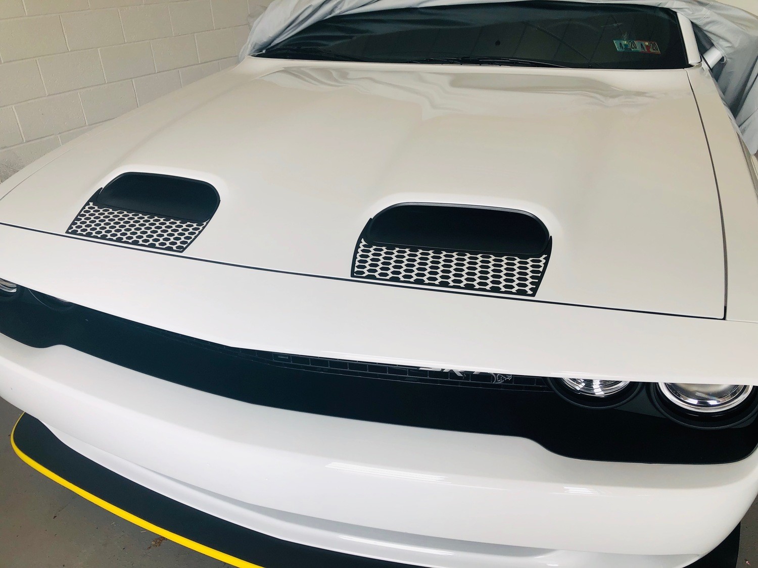 2019 - Up Dodge Challenger SRT Hellcat Dual Scoop Hood Scoop Insert Blackouts