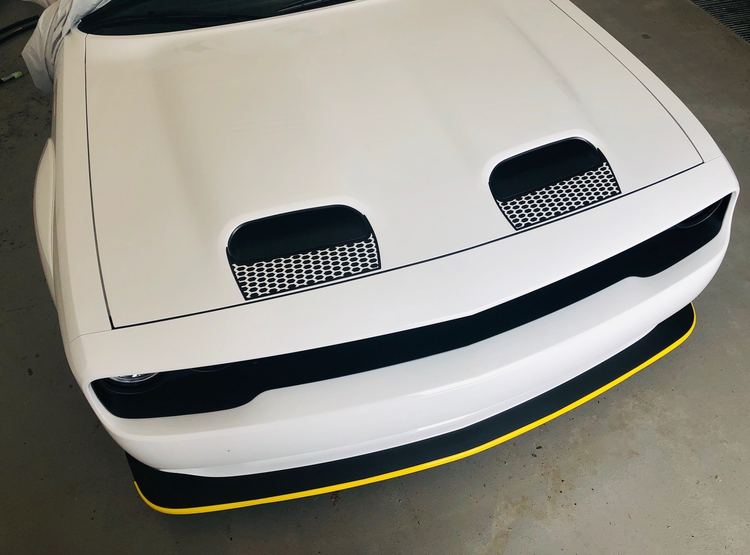 2019 - Up Dodge Challenger SRT Hellcat Dual Scoop Hood Scoop Insert Blackouts