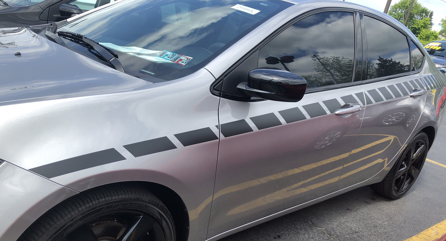 2013 - 2016 Dodge Dart Upper Bodyline Strobe Stripe Kit