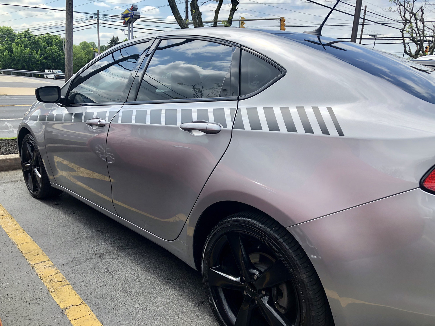 2013 - 2016 Dodge Dart Upper Bodyline Strobe Stripe Kit
