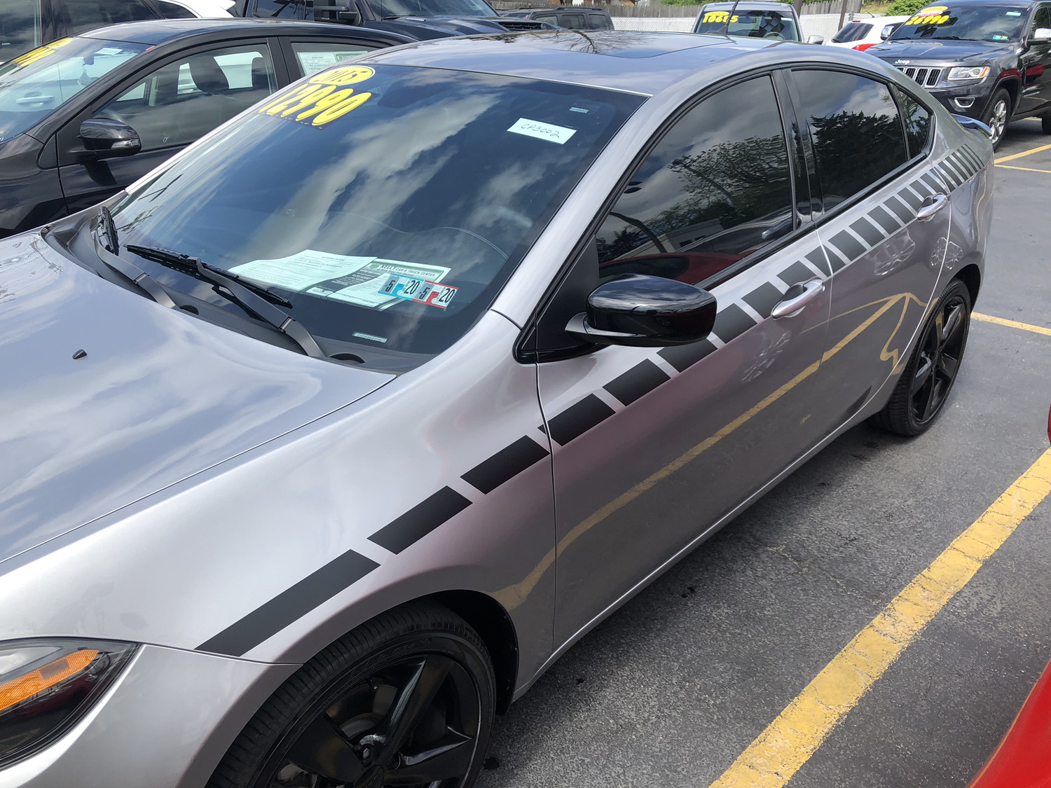 2013 - 2016 Dodge Dart Upper Bodyline Strobe Stripe Kit