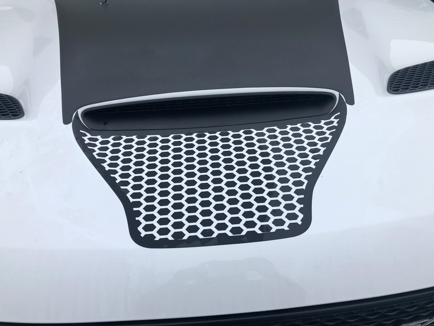2018 - Up Dodge Durango SRT / RT / GT Sport Hood Scoop Blackout Decal Kit