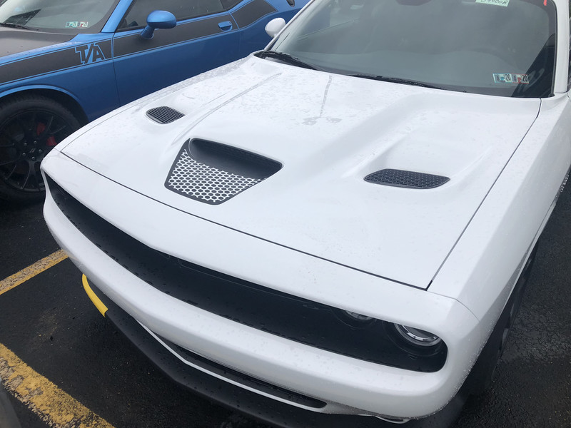 2015 - up Dodge Challenger SRT Hellcat RT GT Hood Intake Blackout Graphics