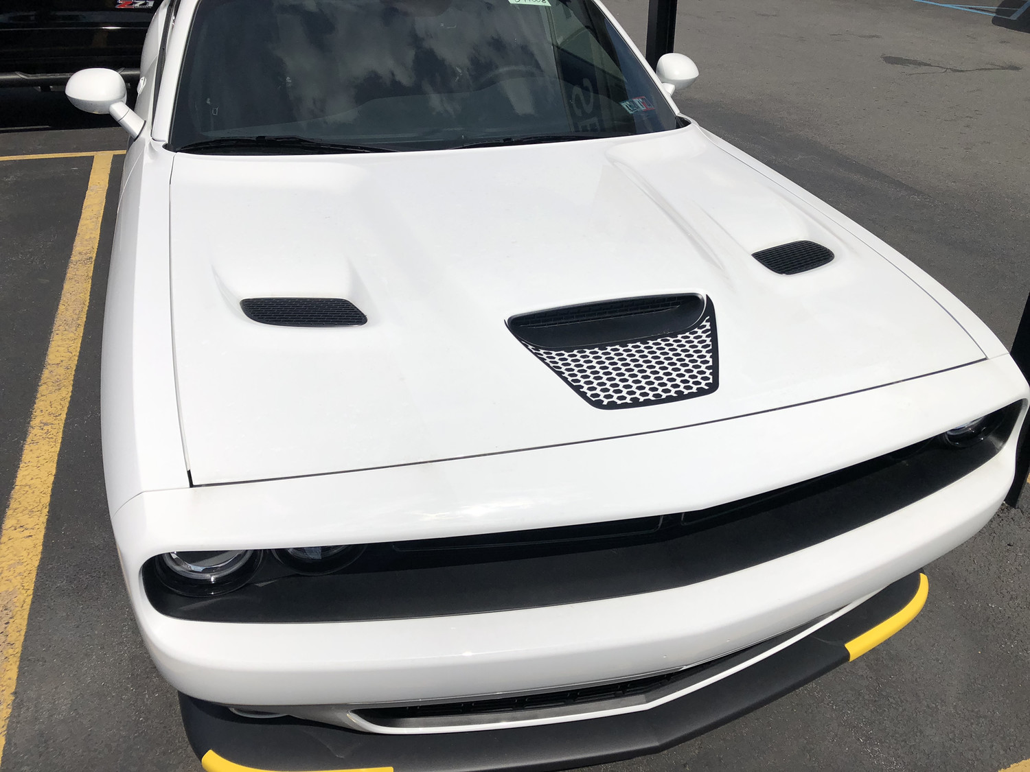 2015 - up Dodge Challenger SRT Hellcat RT GT Hood Intake Blackout Graphics