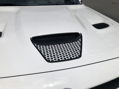 JOGON Real Carbon Fiber Hood Vent Scoop For Dodge Challenger SRT Hellcat 2015–2023 (2-Piece Set)