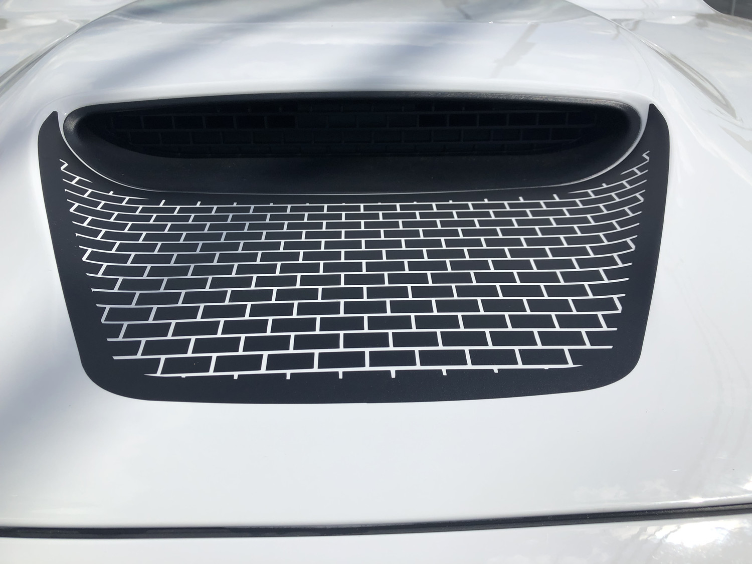 2015 - up Dodge Challenger SRT Hellcat RT GT Hood Intake Blackout Graphics