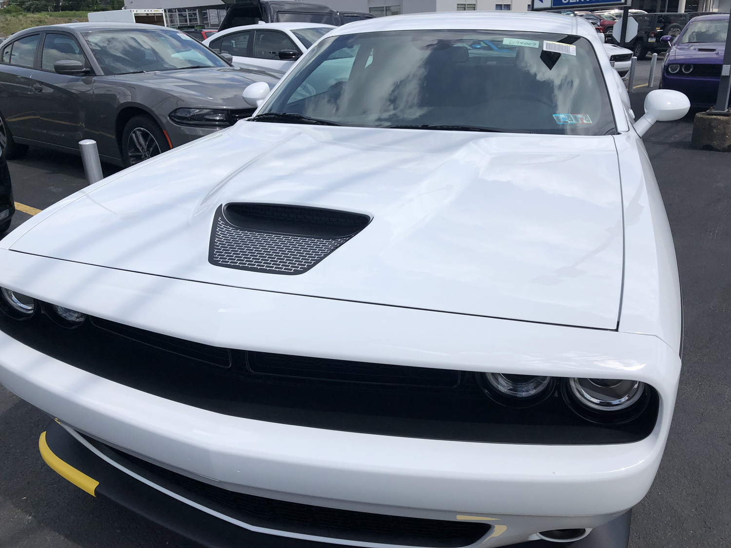 2015 - up Dodge Challenger SRT Hellcat RT GT Hood Intake Blackout Graphics