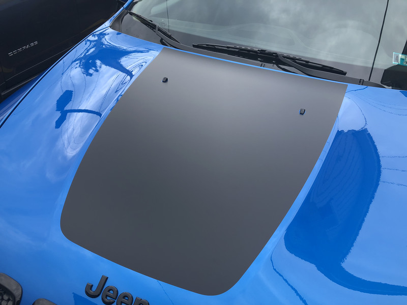 2014 - Up Jeep Cherokee Trailhawk Style Hood Blackout Decal