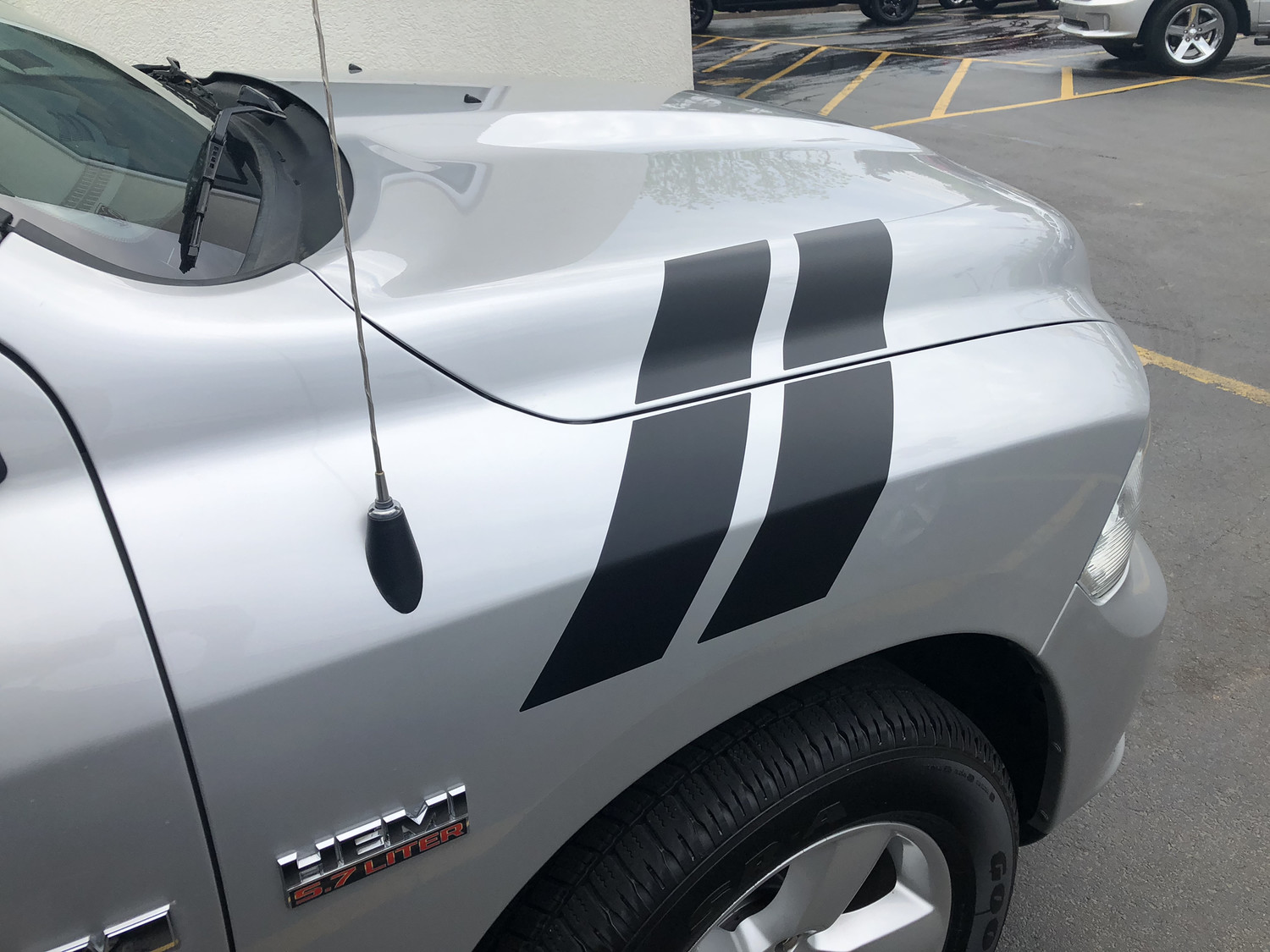 2008 - Up Dodge Ram Hood to Fender Hash Stripes 1500 2500 3500