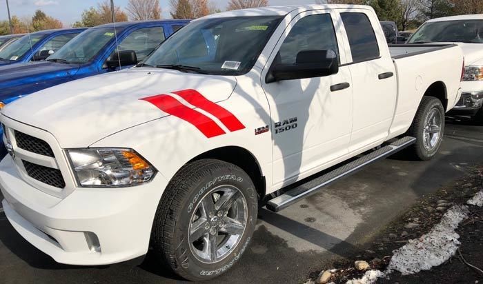 2008 - Up Dodge Ram Hood to Fender Hash Stripes 1500 2500 3500
