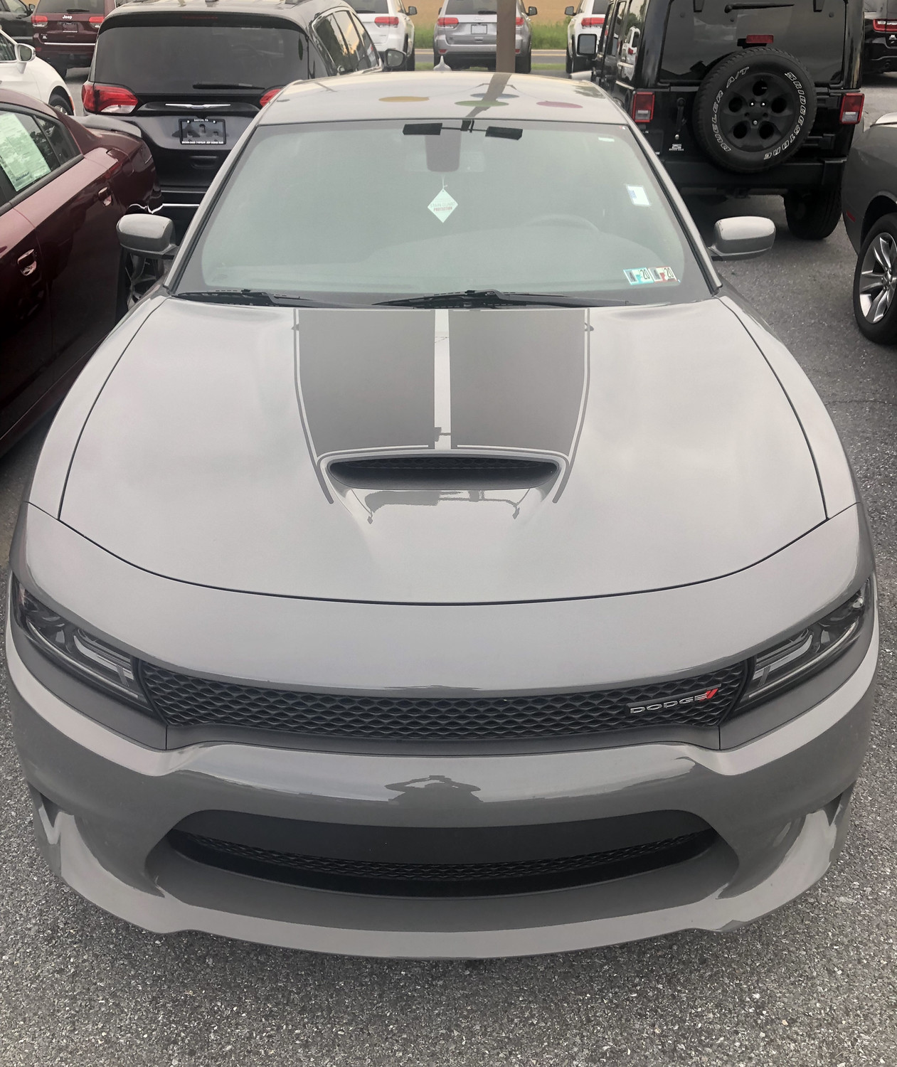 2015 - Up Dodge Charger SRT Hellcat RT GT Scat Pack 6 Piece Hood/Trunk/Spoiler Rally Stripes
