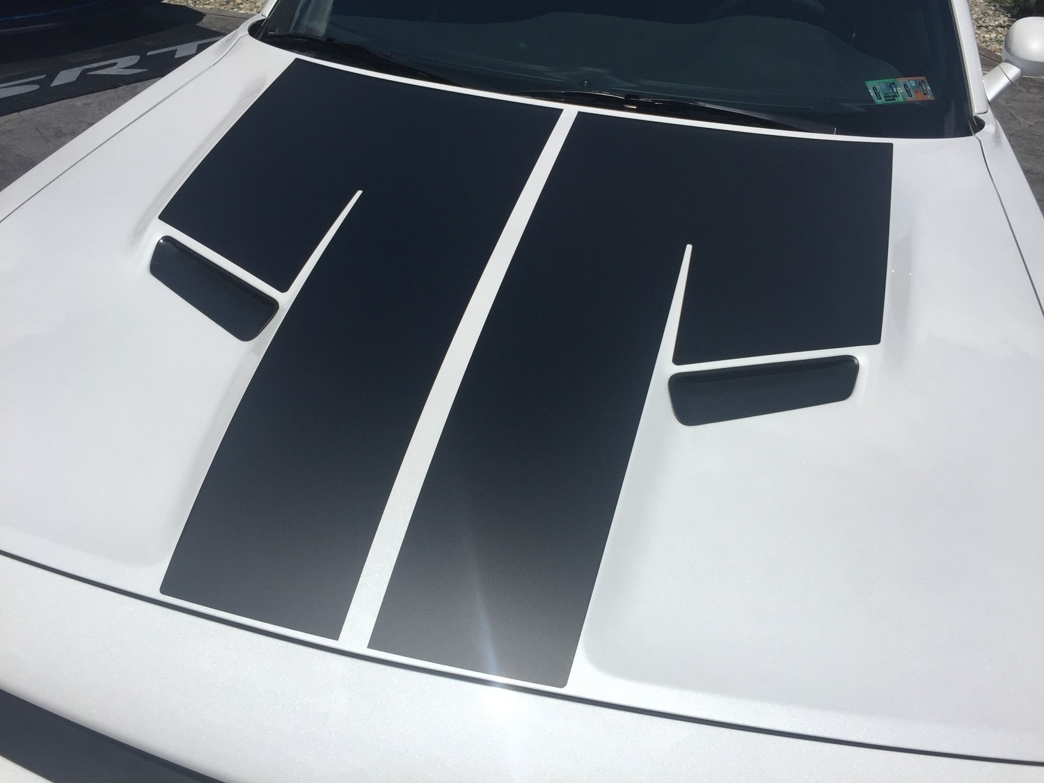 2015 - Up Dodge Challenger SXT / RT / GT AWD Split Hood Decal Kit