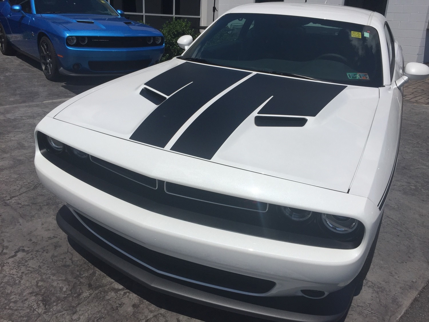 2015 - Up Dodge Challenger SXT / RT / GT AWD Split Hood Decal Kit