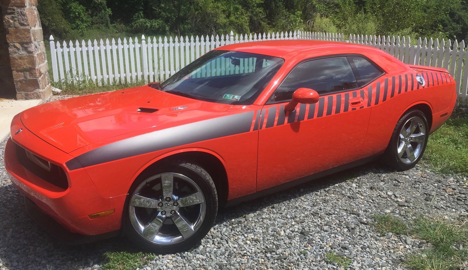 2008 - Up Dodge Challenger AAR Style Full Upper Strobe Stripes