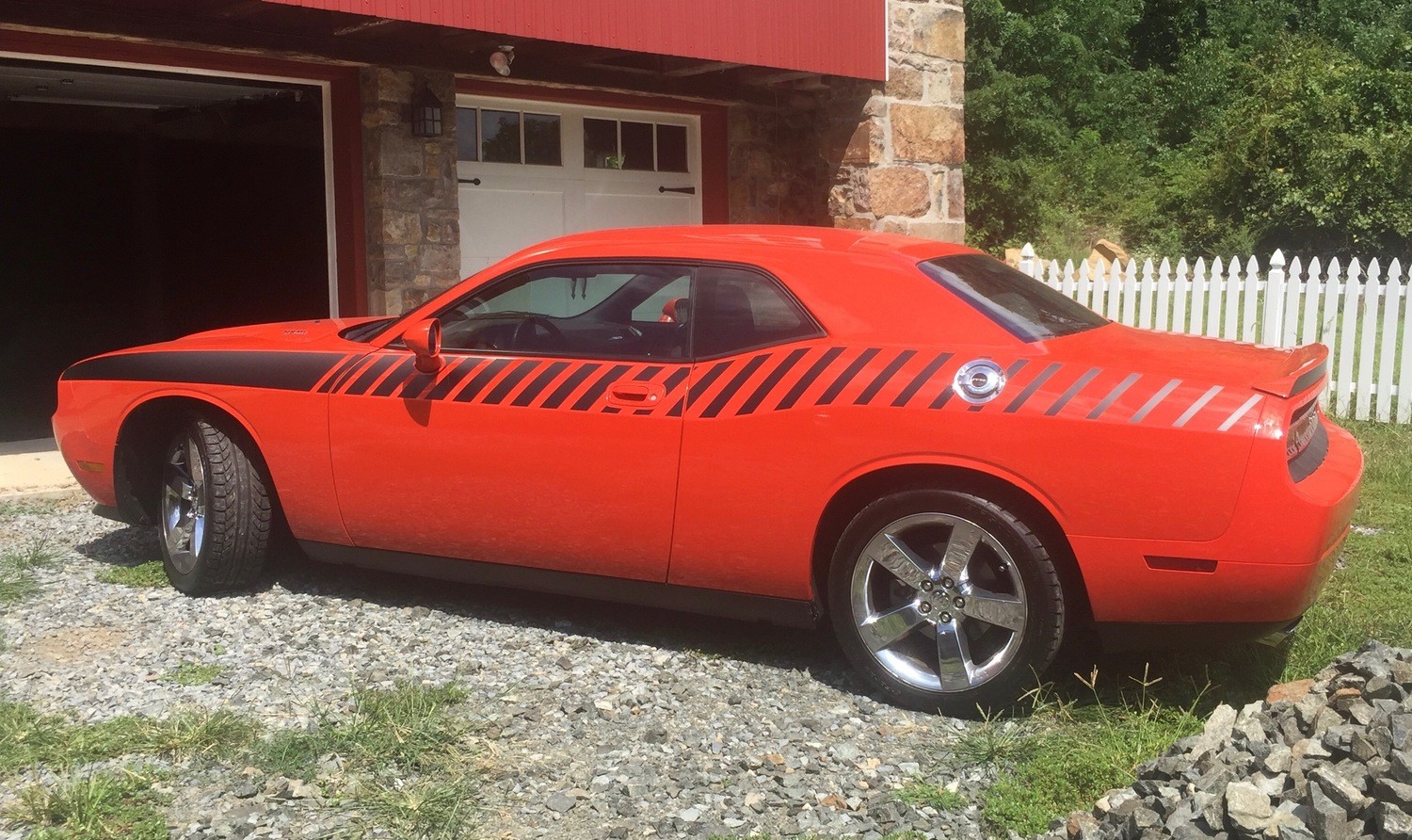 2008 - Up Dodge Challenger AAR Style Full Upper Strobe Stripes